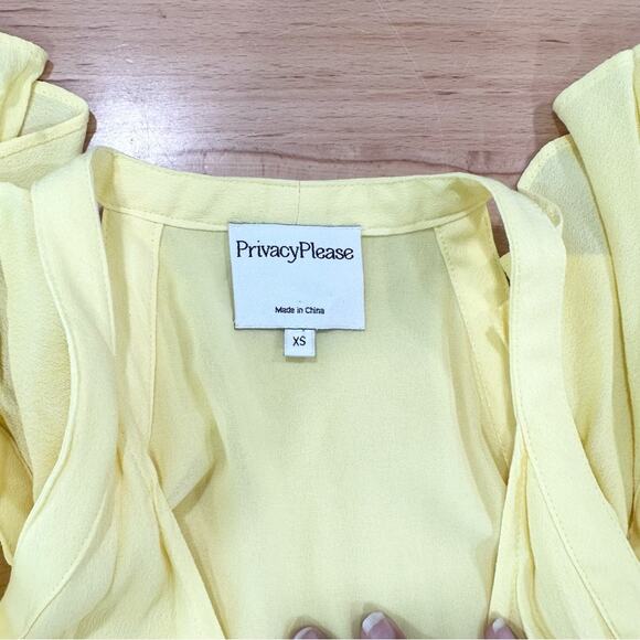 Privacy Please Acme Dress Yellow Wrap Maxi size XS NWT - Picture 8 of 10